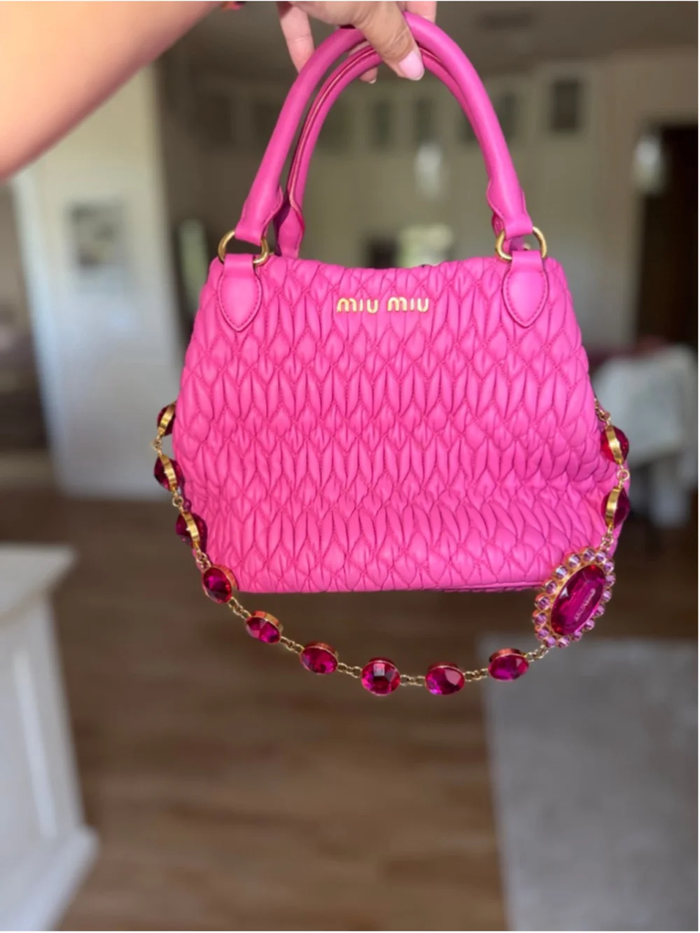 Miu Miu nappa crystal
